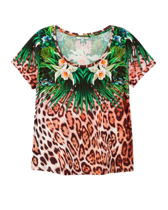 Desigual Jungle Póló XS/S